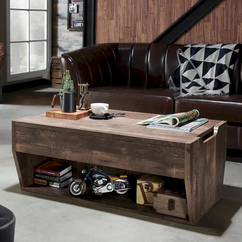 Table basse relevable en bois Rere Rustic de 104 cm