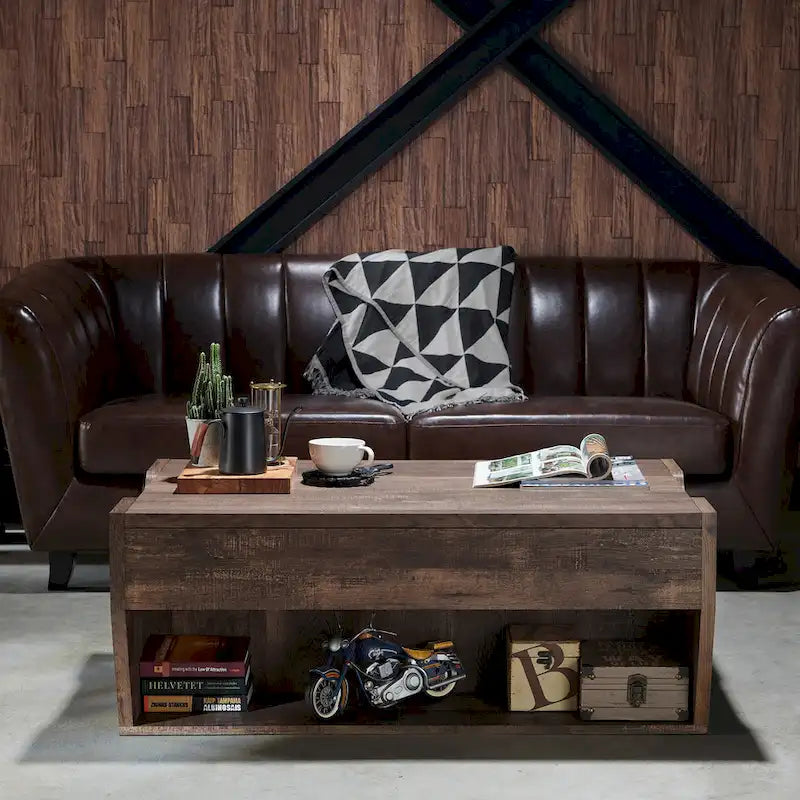 Table basse relevable en bois Rere Rustic de 104 cm