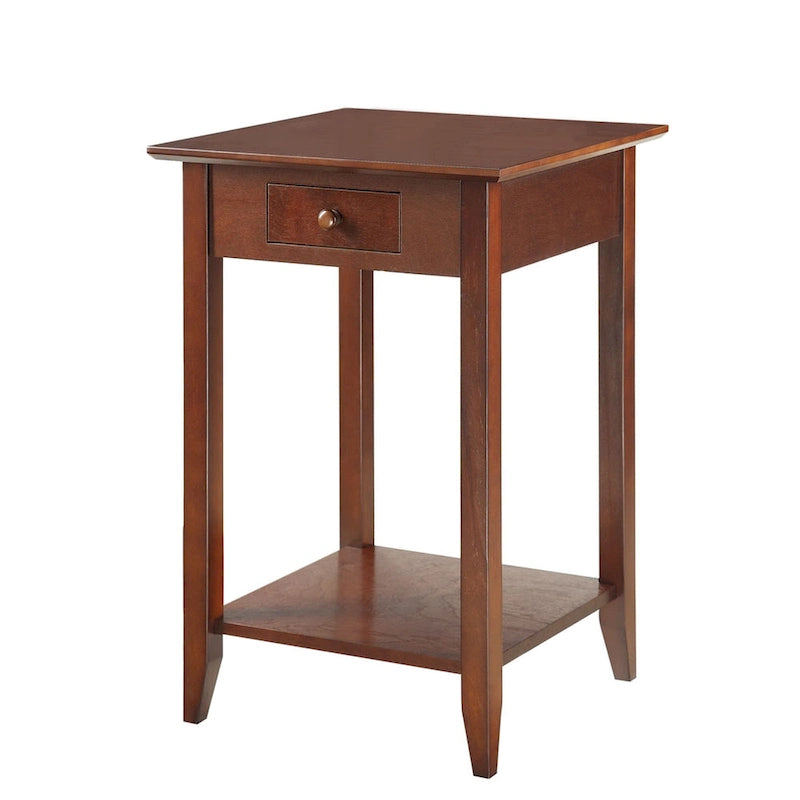 Table de chevet à 1 tiroir avec étagère