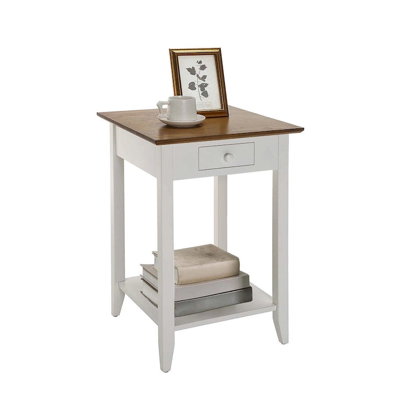 Table de chevet à 1 tiroir avec étagère