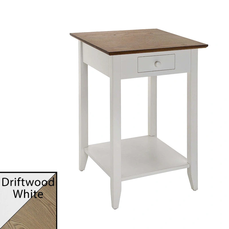 Table de chevet à 1 tiroir avec étagère