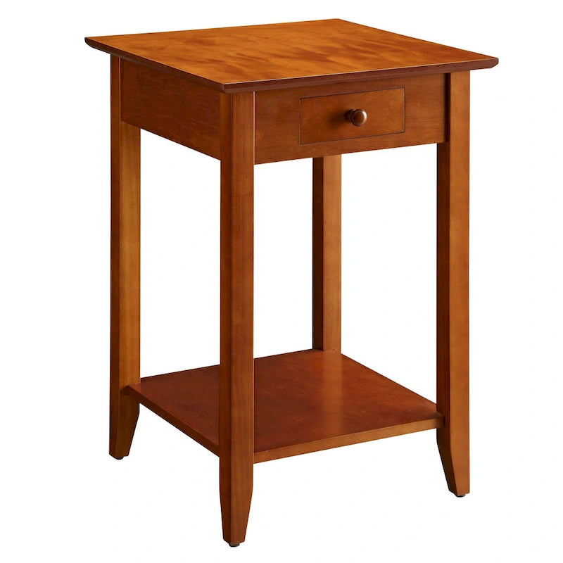 Table de chevet à 1 tiroir avec étagère