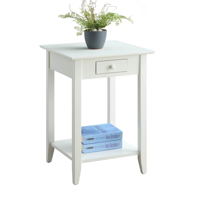 Table de chevet à 1 tiroir avec étagère