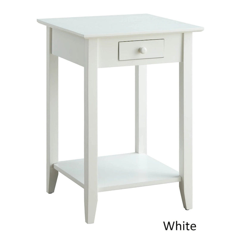 Table de chevet à 1 tiroir avec étagère