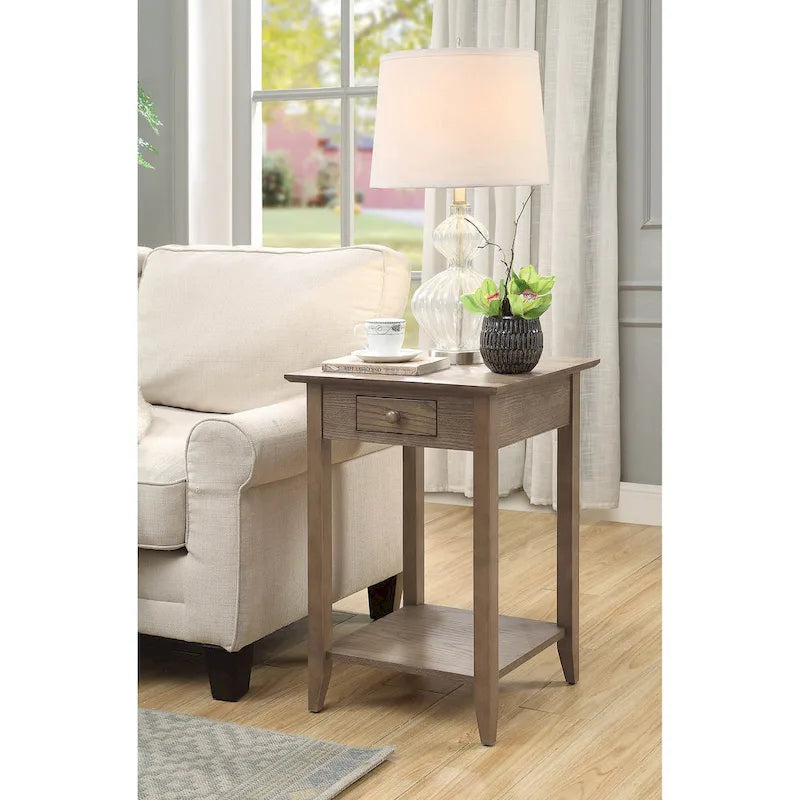 Table de chevet à 1 tiroir avec étagère