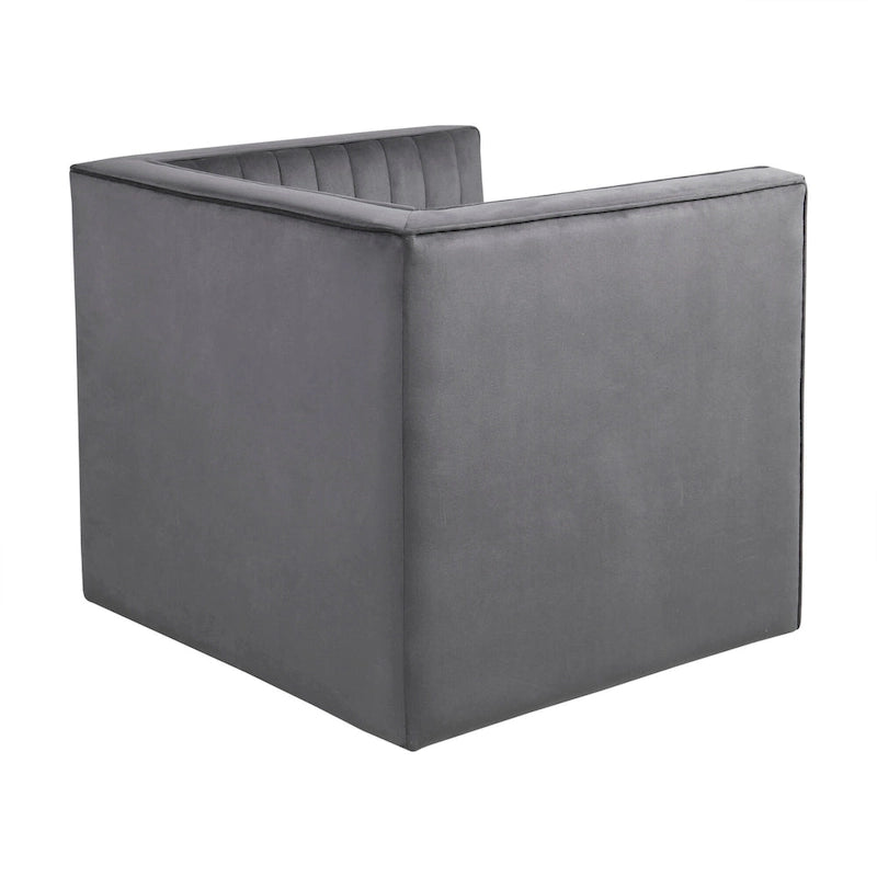 Fauteuil pivotant capitonné Gayley Channel