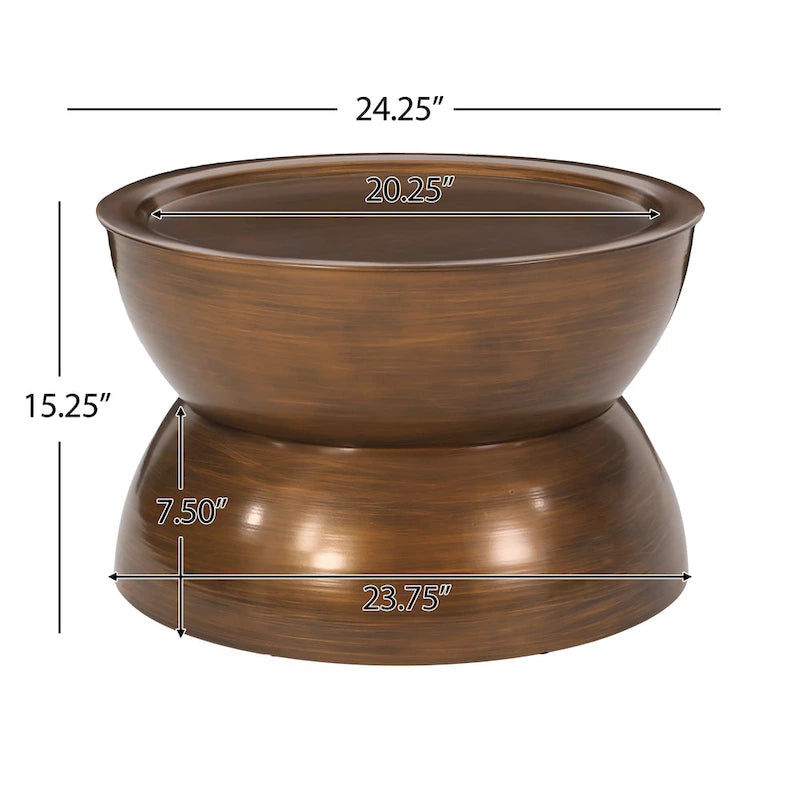 Table basse Minkler Iron Hourglass