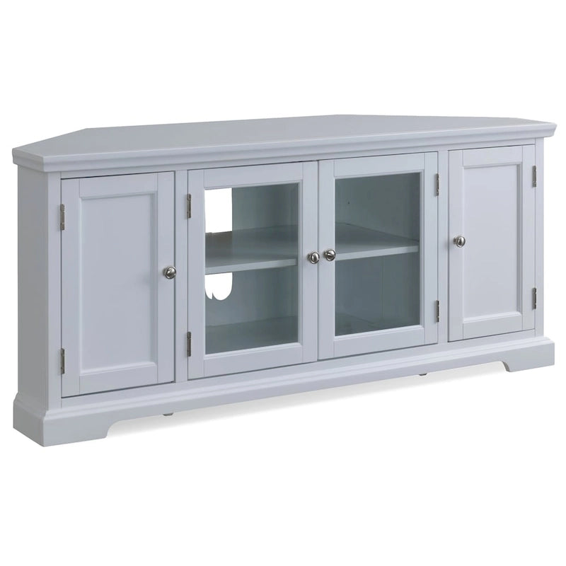 Meuble TV d'angle 85386 avec rangements fermés