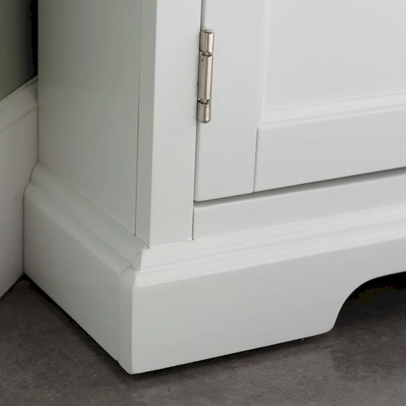 Meuble TV d'angle 85386 avec rangements fermés