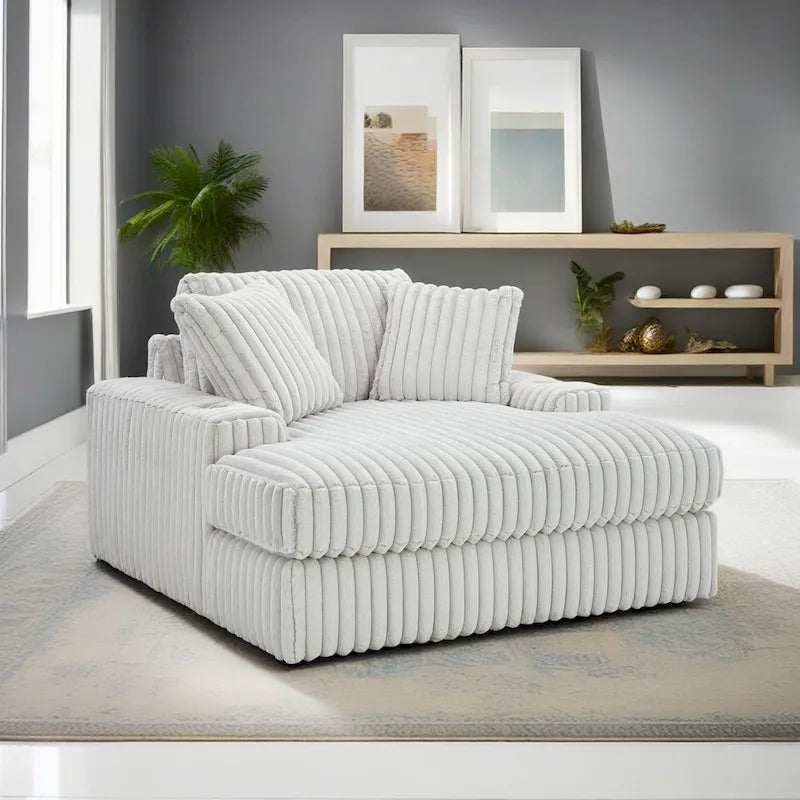 Chaise longue surdimensionnée avec porte-gobelets et chargement USB