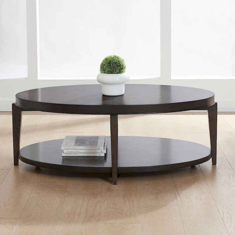 Table basse ovale Espresso Stone