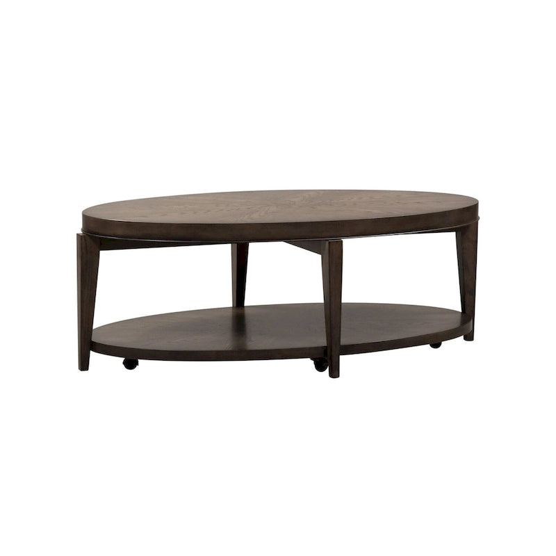 Table basse ovale Espresso Stone