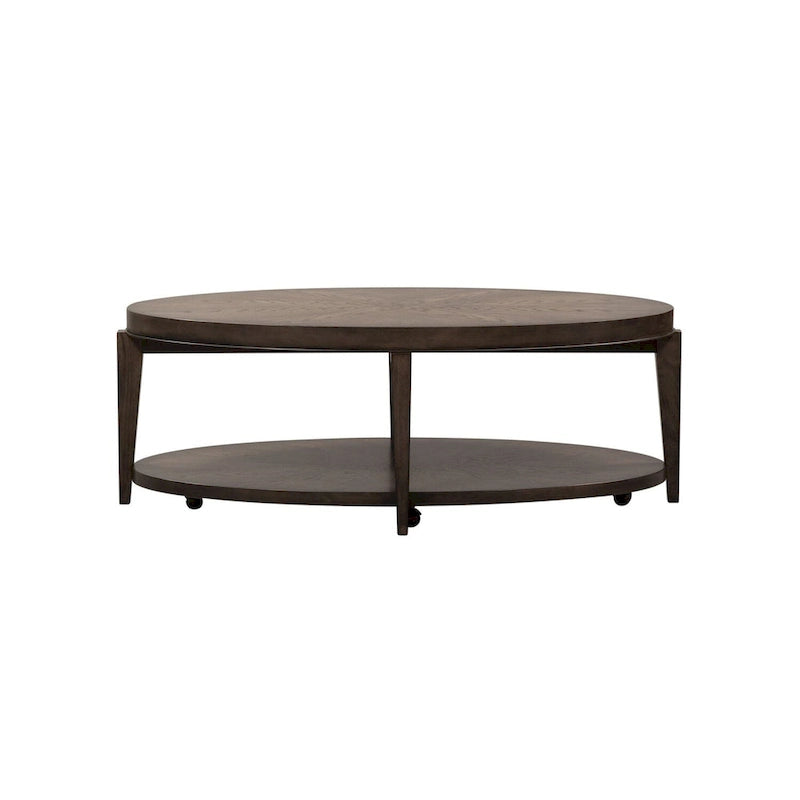 Table basse ovale Espresso Stone