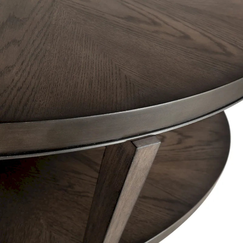 Table basse ovale Espresso Stone