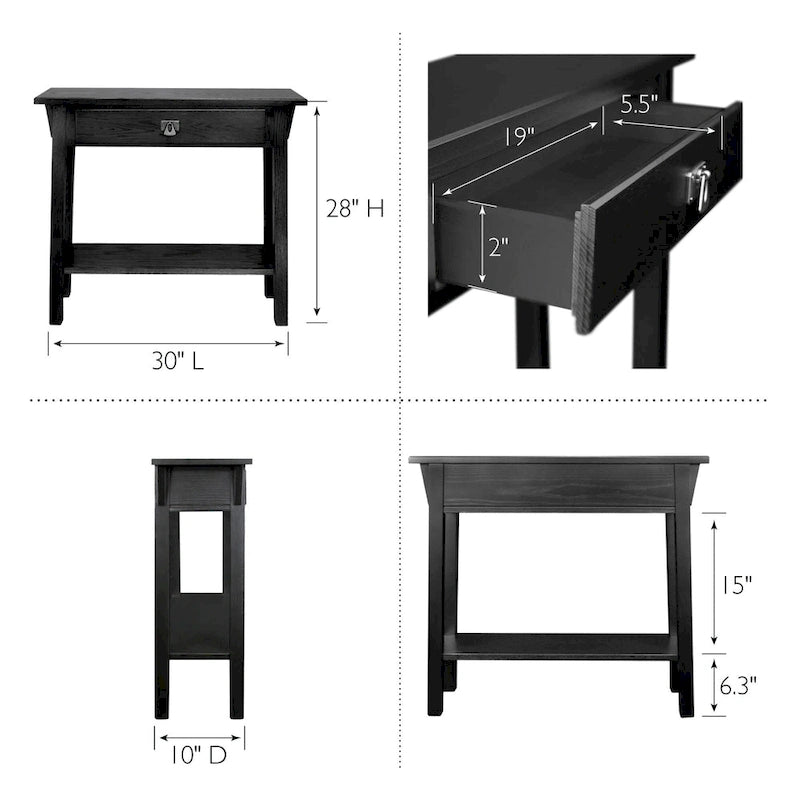 Table console Mission pour l'entrée