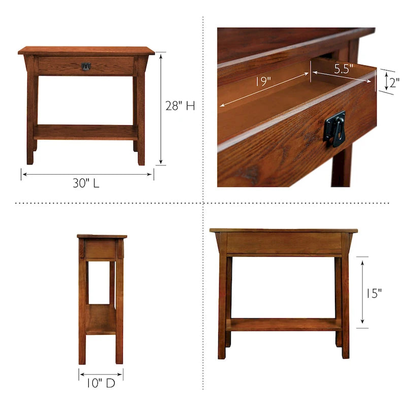 Table console Mission pour l'entrée