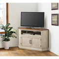 Meuble TV d'angle rustique en bois massif de 50 pouces