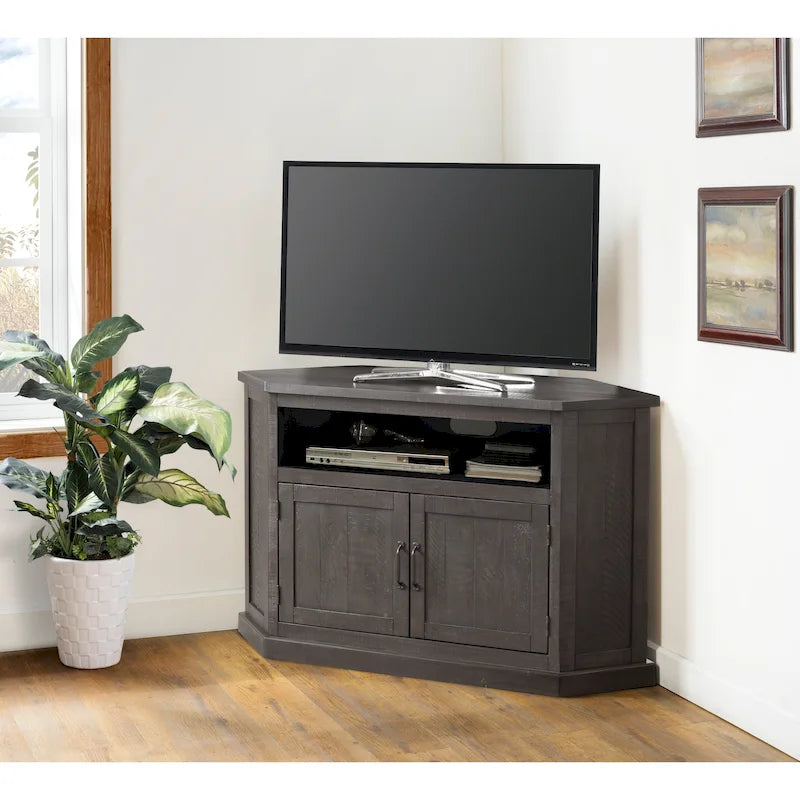  Danebury Rustic 50-inch Solid Wood Corner TV Stand