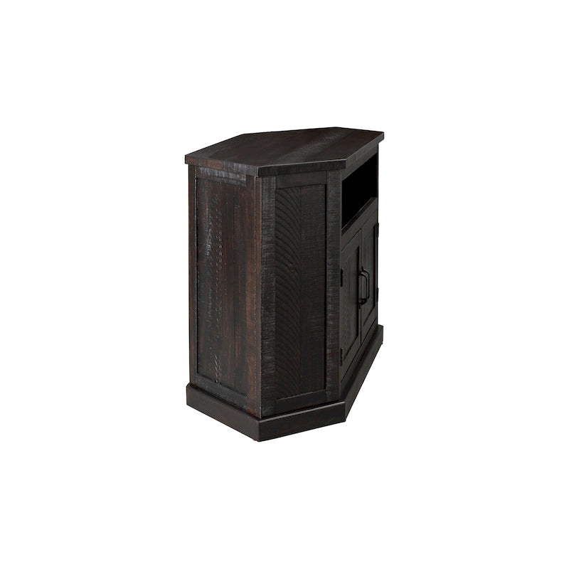 Meuble TV d'angle rustique en bois massif de 50 pouces