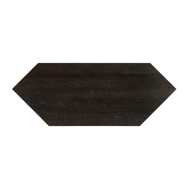 Meuble TV d'angle rustique en bois massif de 50 pouces