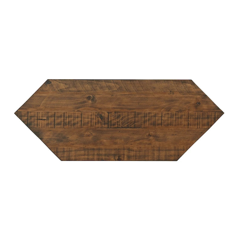 Meuble TV d'angle rustique en bois massif de 50 pouces