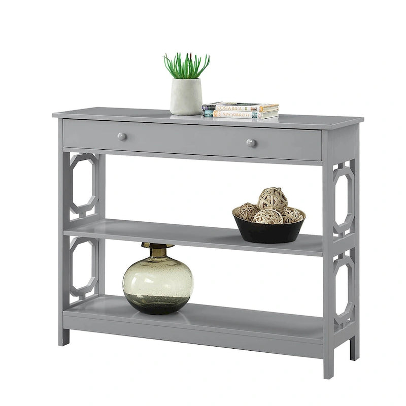 Console 1 tiroir avec étagères