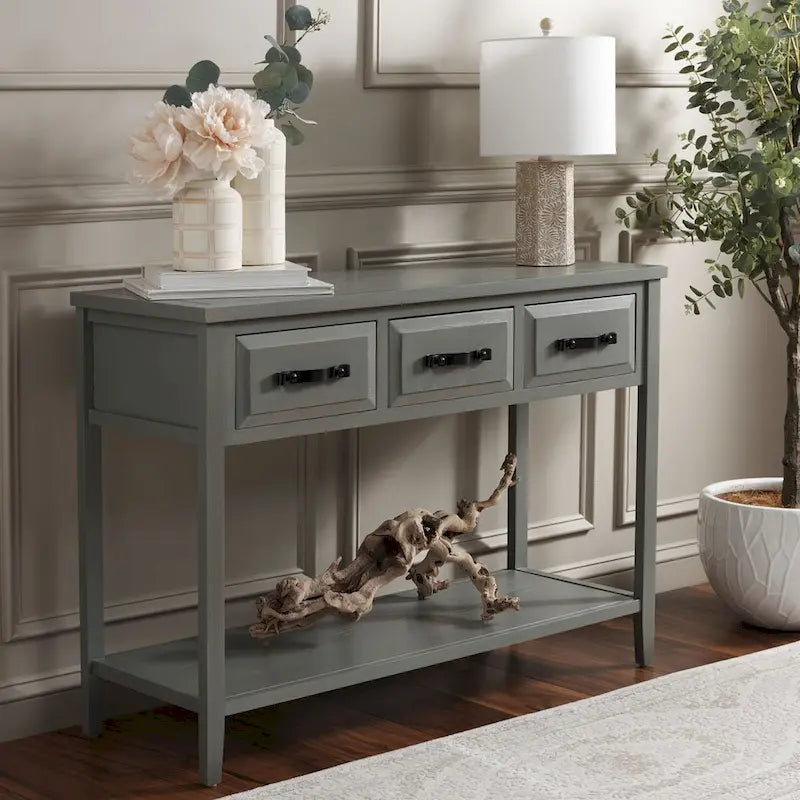 Console noyer noir - 42Wx15Dx30H