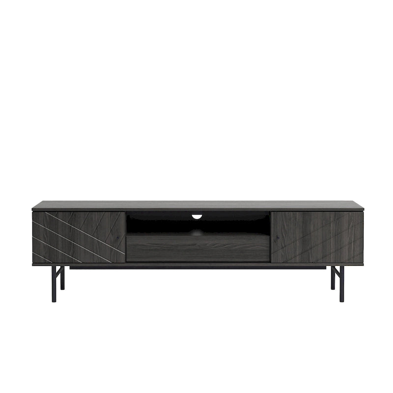 Meuble TV de 179 cm, effet chêne