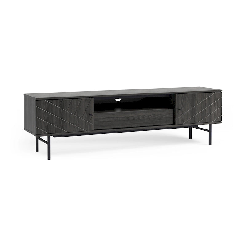 Meuble TV de 179 cm, effet chêne