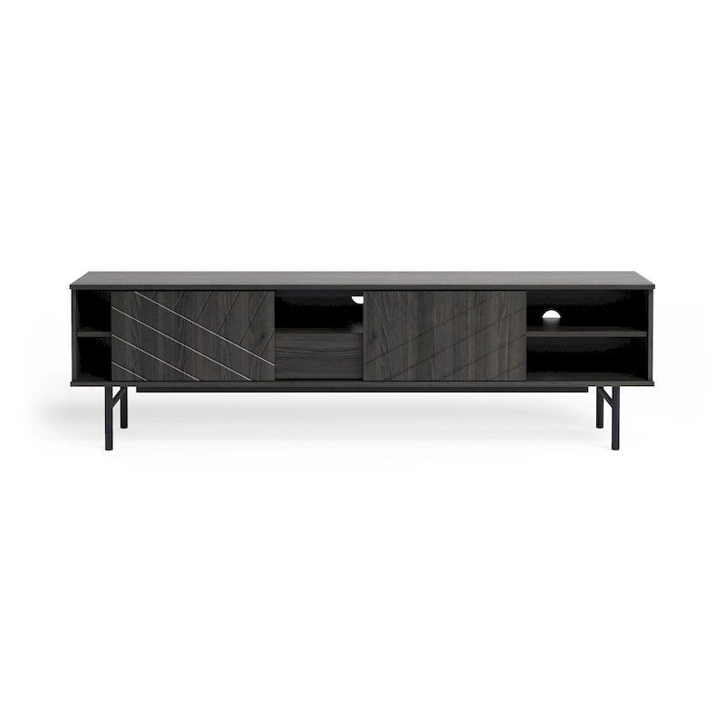 Meuble TV de 179 cm, effet chêne