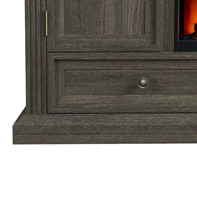Meuble TV de ferme 72 avec cheminée - Peut accueillir un téléviseur jusqu'à 75 pouces - 73L x 35H x 14P