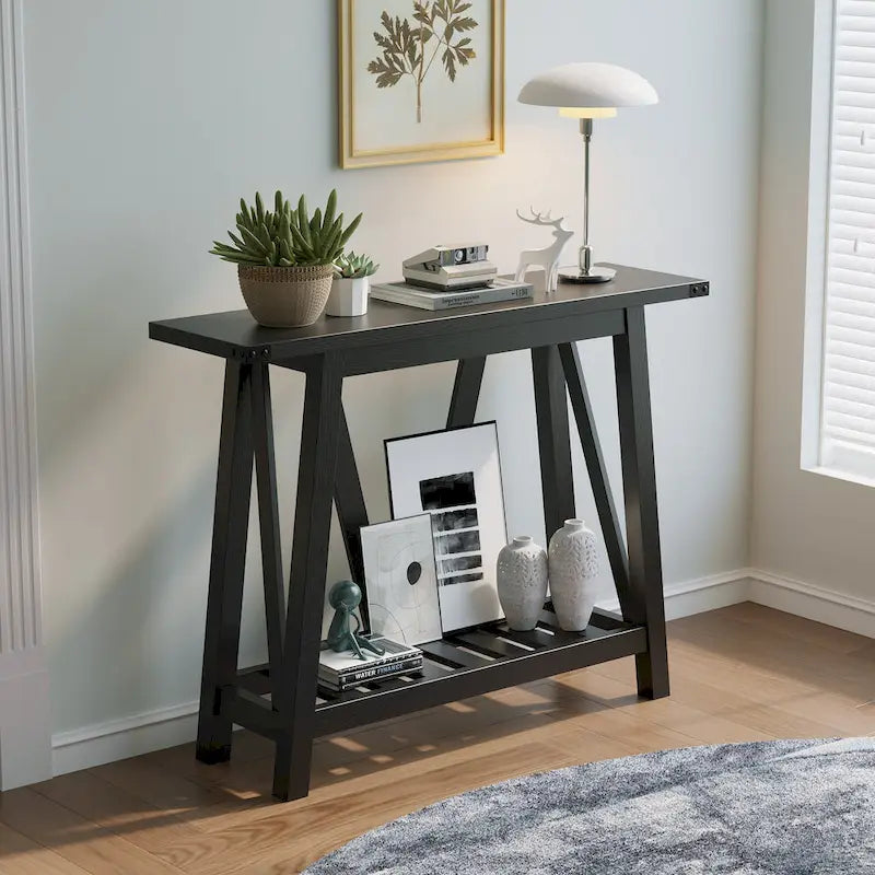  Console Table Sofa Table Entryway Table with Storage Shelf