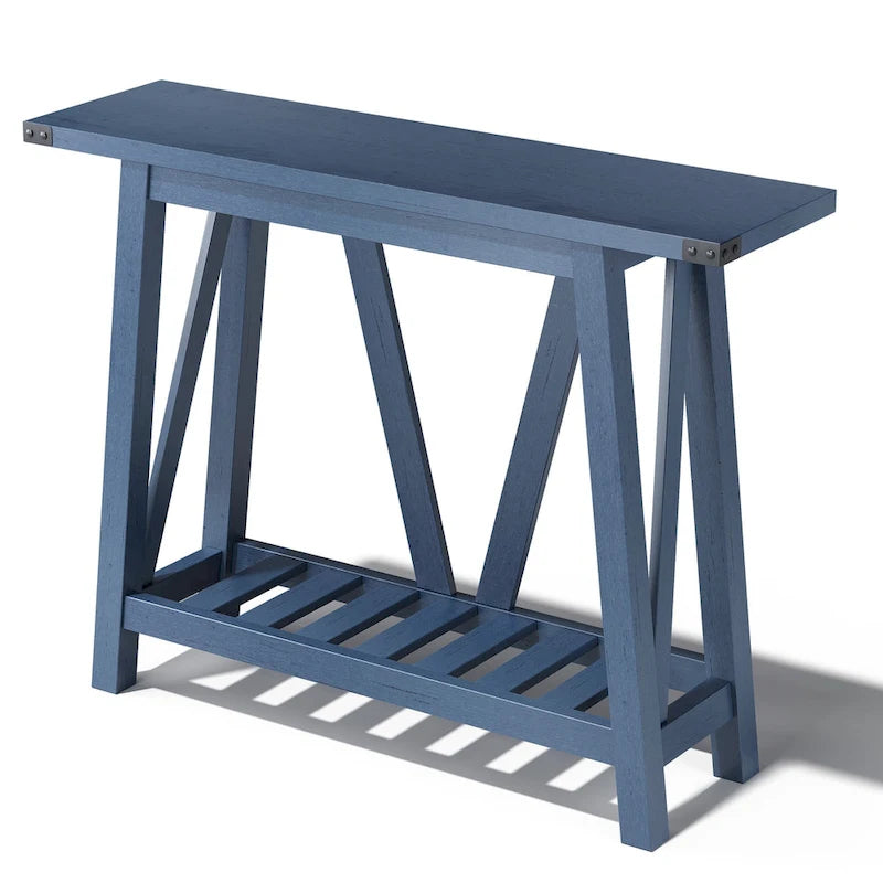 Table d'appoint de style ferme avec station de recharge, ports USB et prises électriques