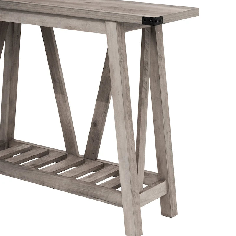 Table d'appoint de style ferme avec station de recharge, ports USB et prises électriques