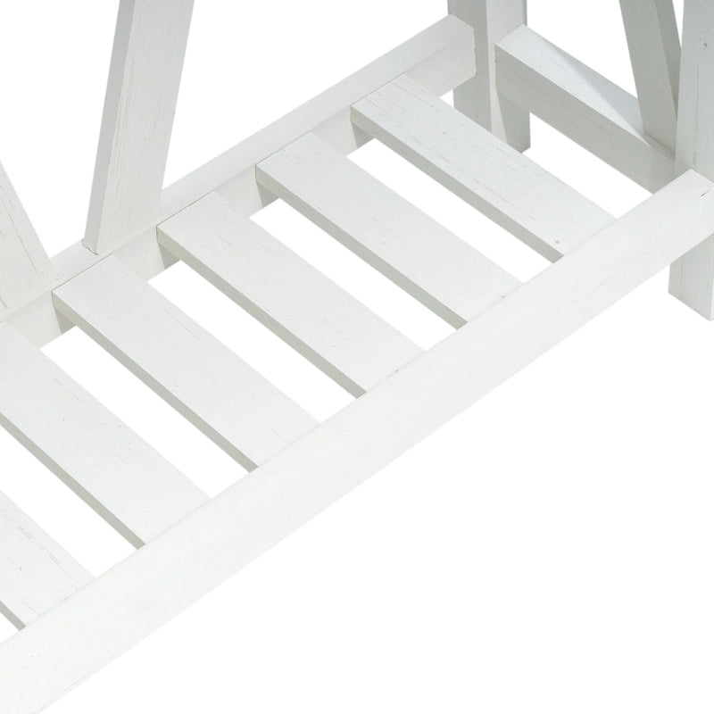 Table d'appoint de style ferme avec station de recharge, ports USB et prises électriques