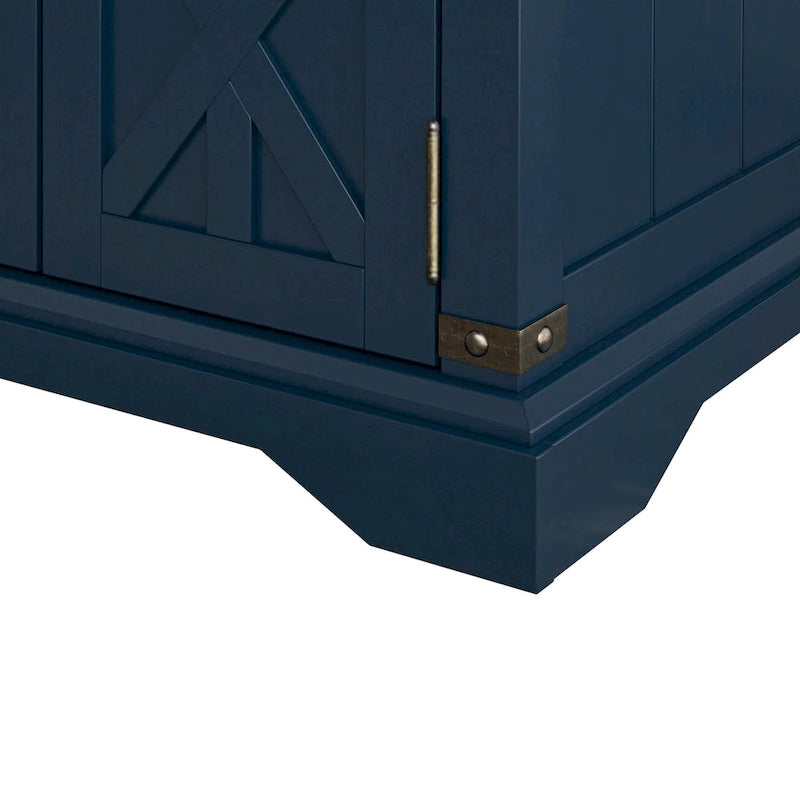 Table d'appoint de ferme avec station de recharge - 63,5 cm de hauteur