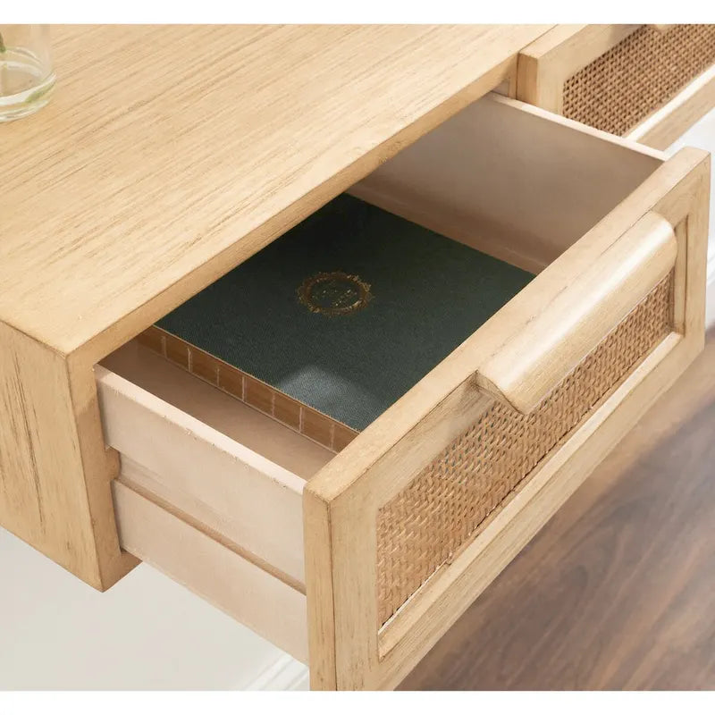 Console flottante en rotin - 28x13x6