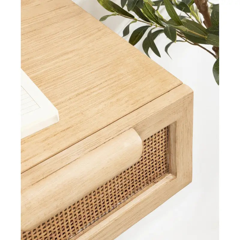Console flottante en rotin - 28x13x6